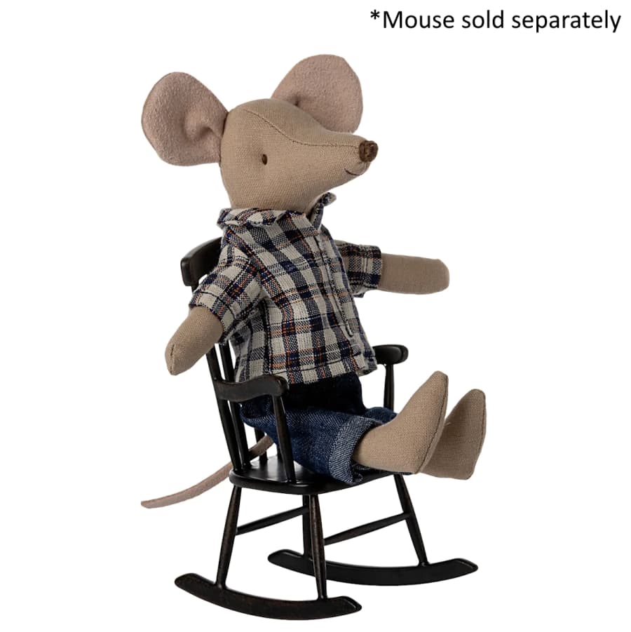 Maileg Anthracite Rocking Chair - Mouse Sold Separately