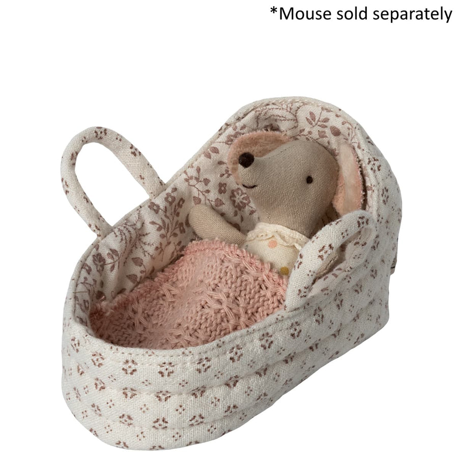 Maileg Baby Mouse Carry Cot - mouse sold separately