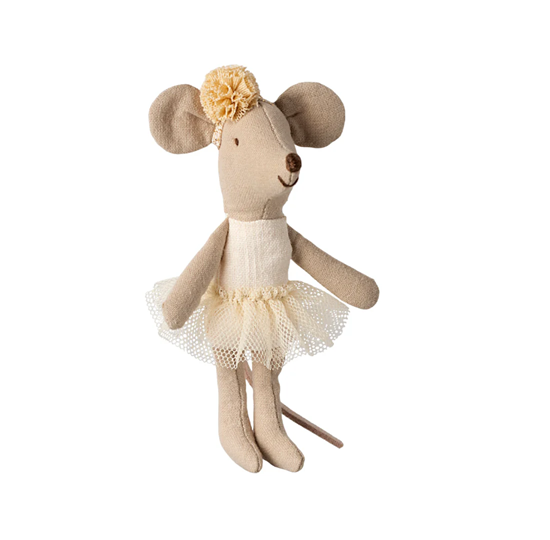 Maileg - Ballerina Mouse Little Sister Off White