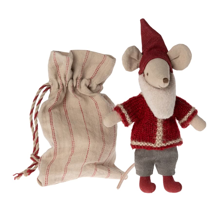 Maileg Santa Mouse with Santa Sack