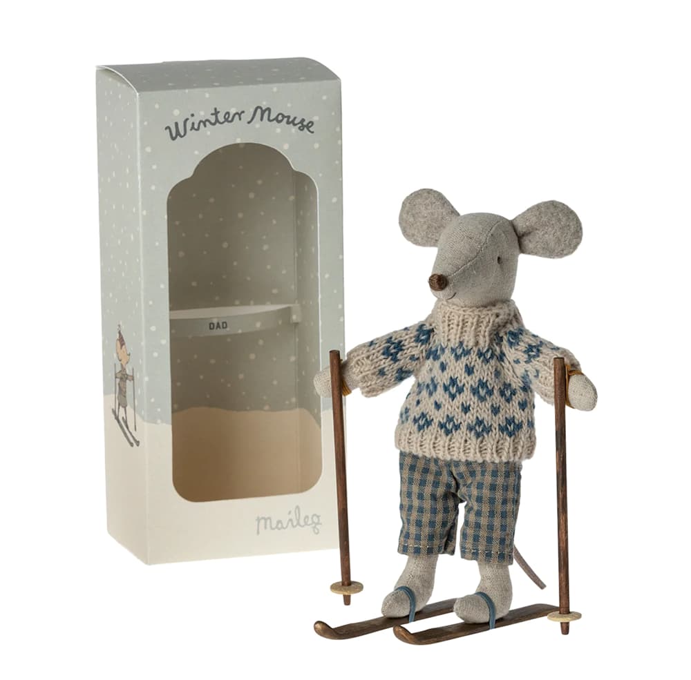 Maileg Winter Mouse Dad and Box