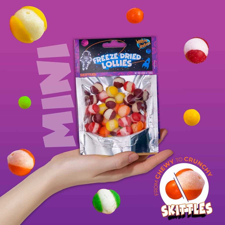 Heebie Jeebies Freeze-Dried Lollies - Skittles Mini