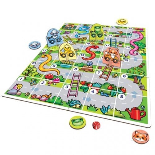 Orchard Toys My First Snakes and Ladders Game contents