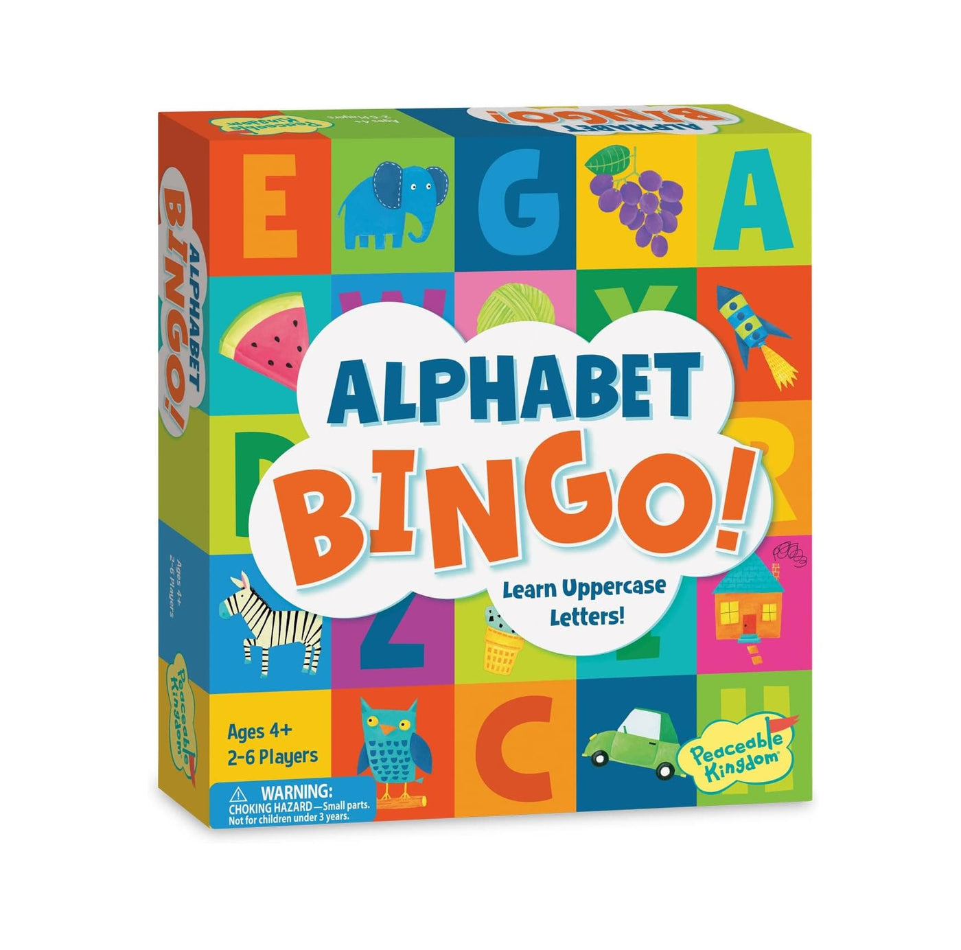 Peaceable Kingdom Alphabet Bingo game - box