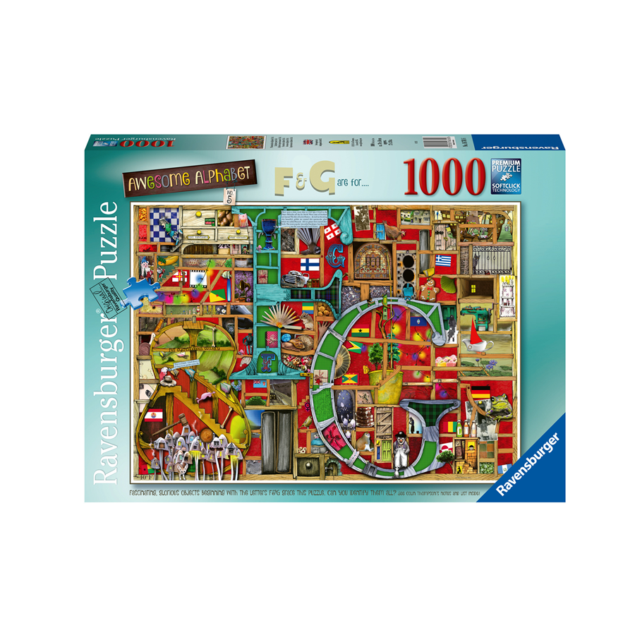 Ravensburger - Awesome Alphabet F & G 1000 Piece Puzzle