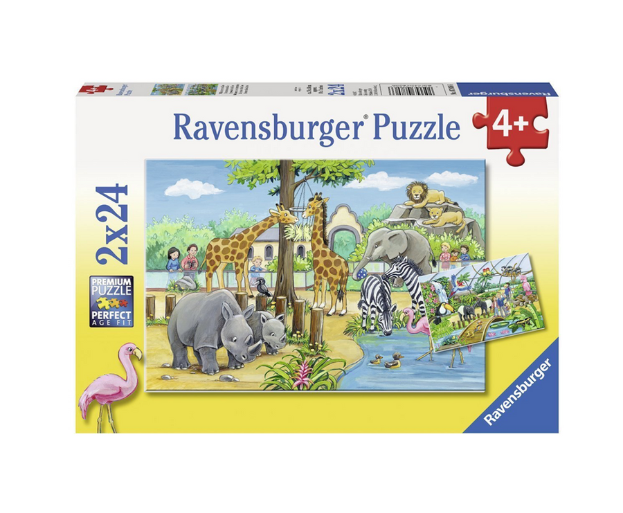 Ravensburger - Welcome To The Zoo 2 X 24 Pc Puzzle
