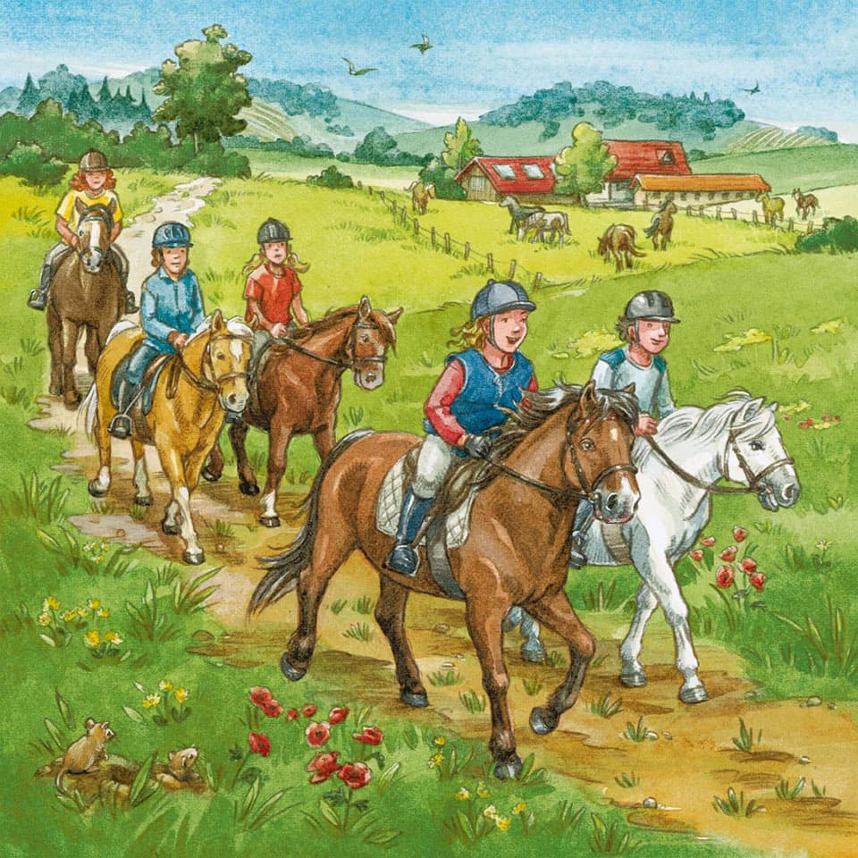 Ravensburger - A Day With Horses 3 X 49 Pc Puzzle