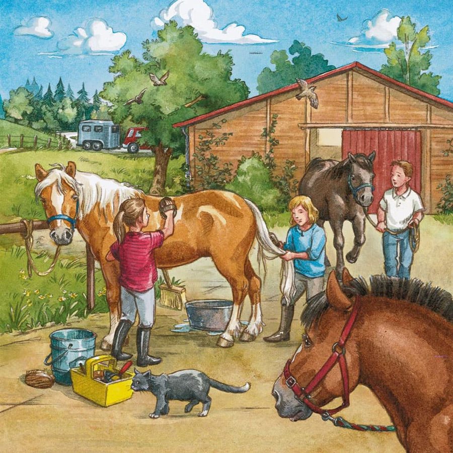 Ravensburger - A Day With Horses 3 X 49 Pc Puzzle