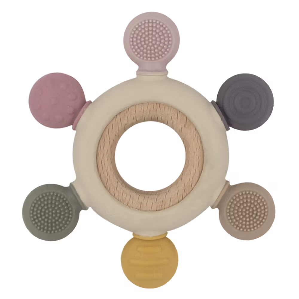 Playground - Multi-Surface Teething Wheel - Rose