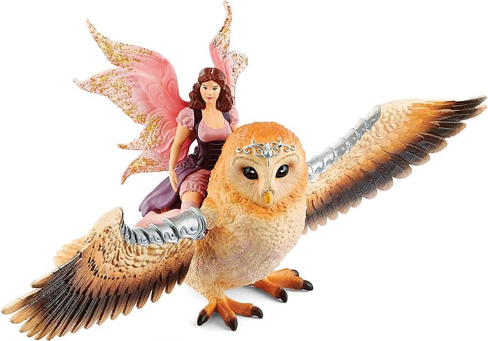 Schleich Bayala 70713 Fairy in Flight on Glam Owl