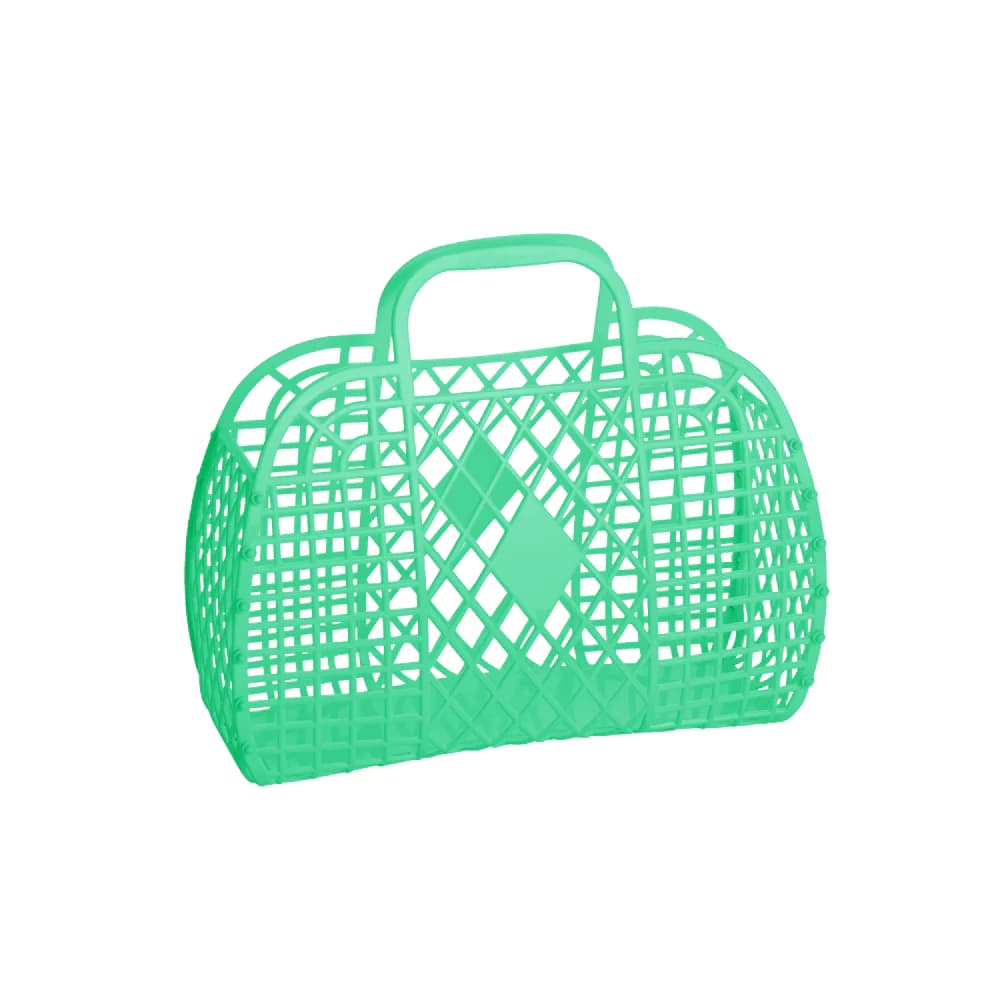 Sun Jellies Small Retro Green Basket