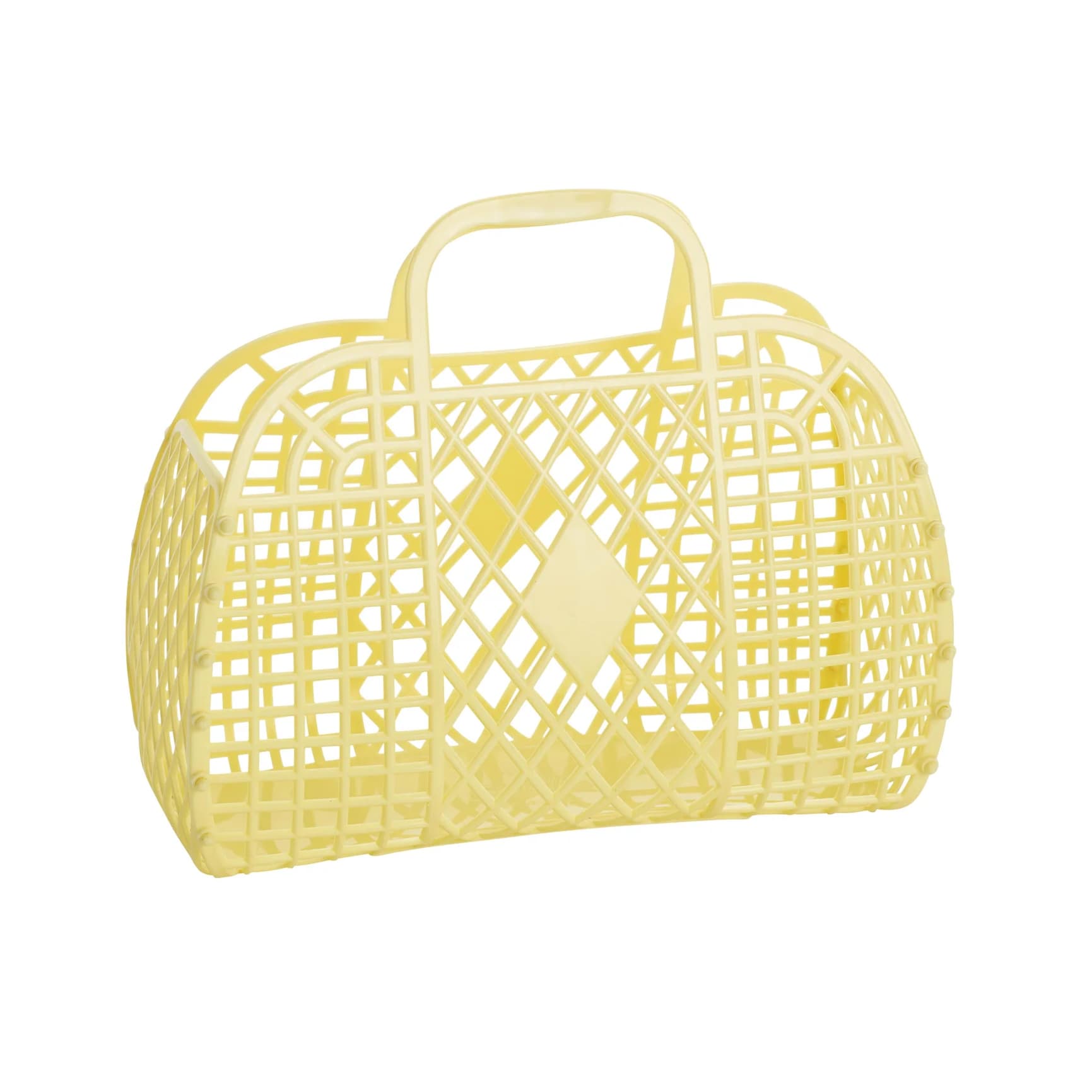 Sun Jellies Small Yellow Retro Basket