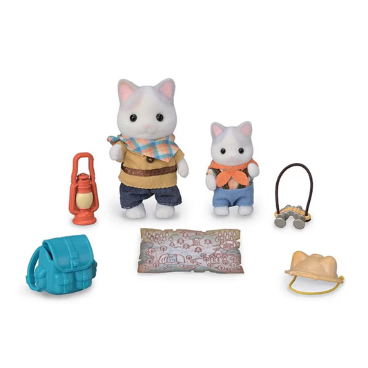 Sylvanian Families - 5763 Exciting Exploration Set - Latte Cat Brother & Baby