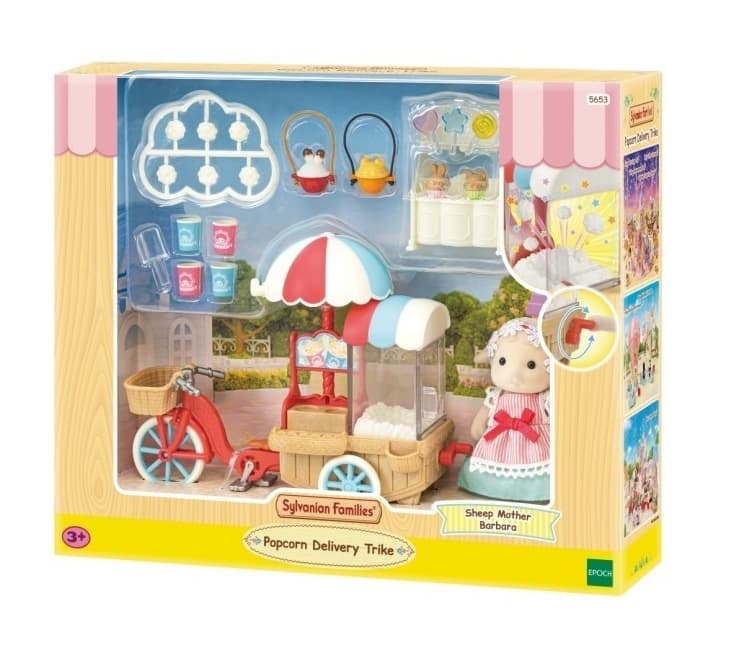 Sylvanian Families 5653 Popcorn Delivery Trike in box
