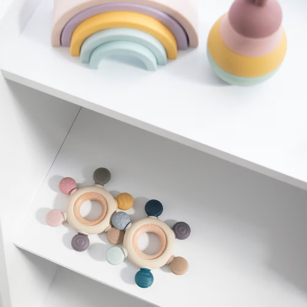 Playground - Multi-Surface Teething Wheel - Rose