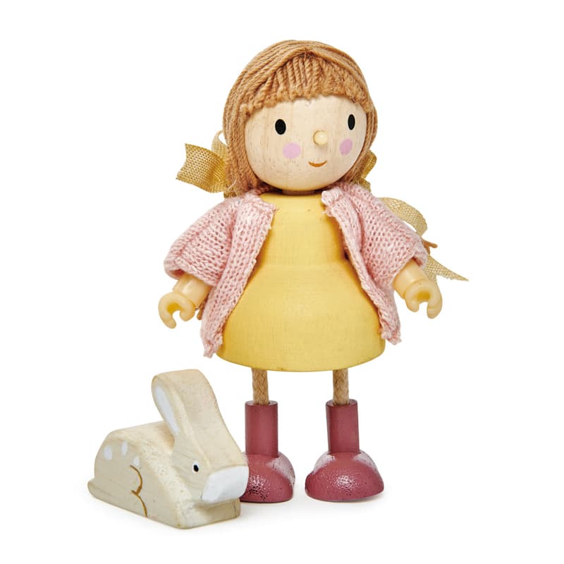 Tender Leaf Toys Wooden Doll St Amy and her Rabbit