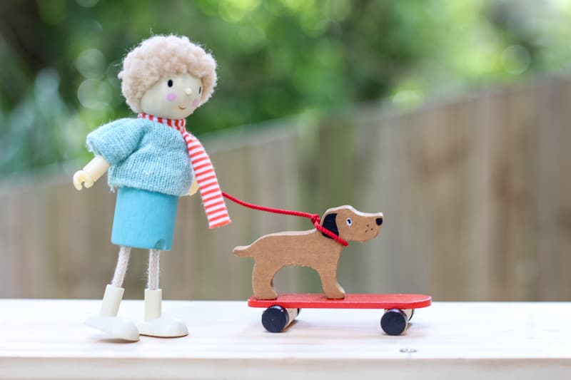 Tender Leaf Toys - Wooden Doll Set - Mr Goodwood and His Dog