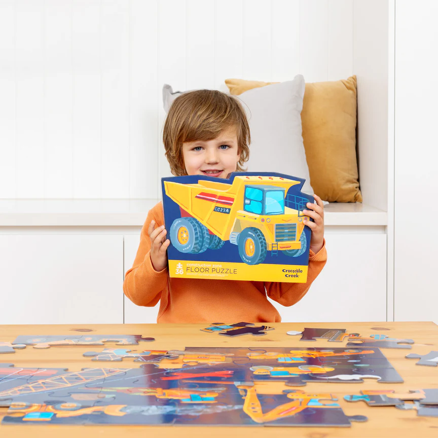 Crocodile Creek - Construction Zone Floor Puzzle 36 Pc