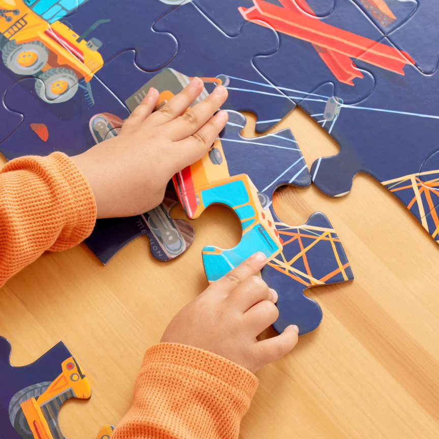 Crocodile Creek - Construction Zone Floor Puzzle 36 Pc