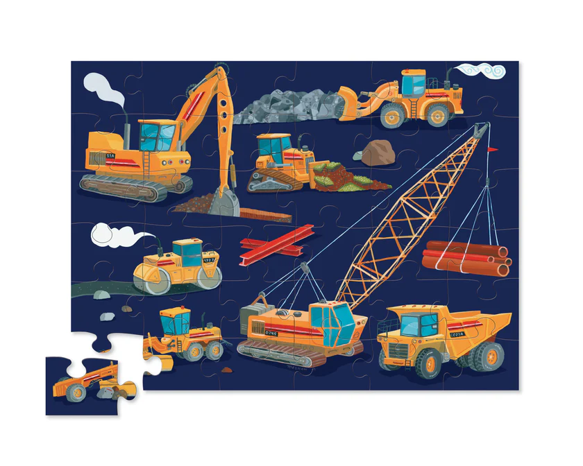 Crocodile Creek - Construction Zone Floor Puzzle 36 Pc