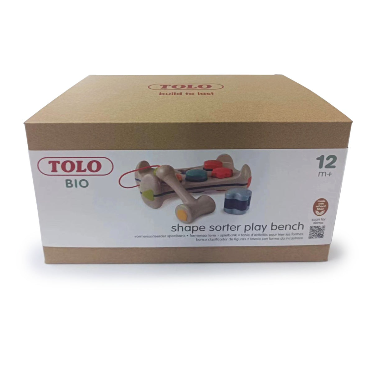 Tolo Bio Shape Sorter Play Bench - box