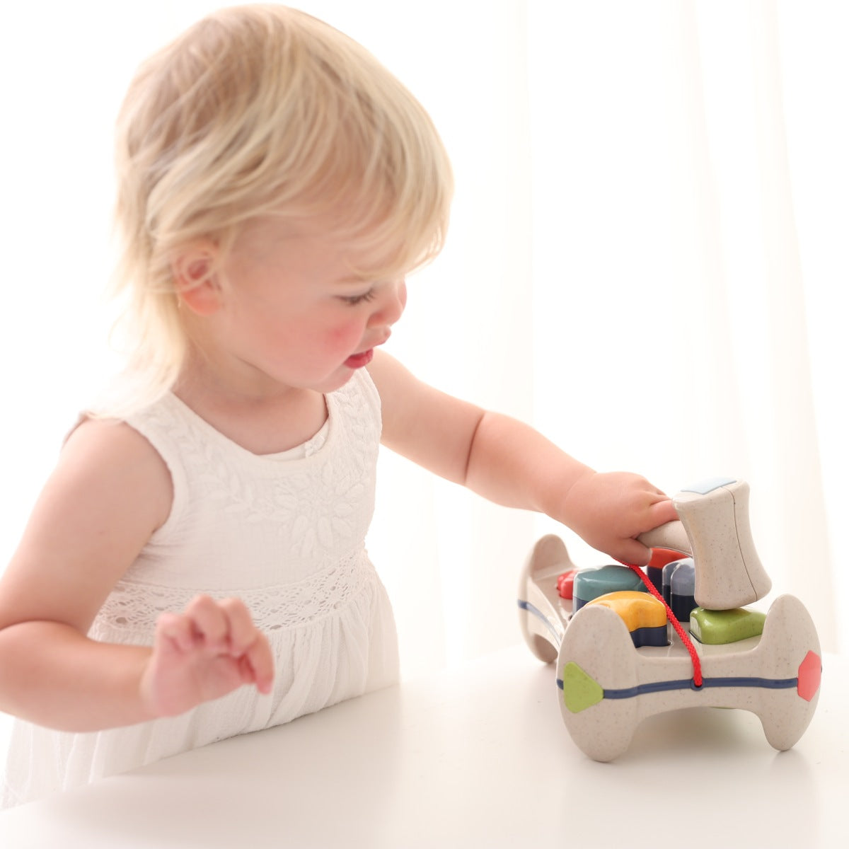 Tolo Bio Shape Sorter Play Bench - eco-friendly baby & toddler toys