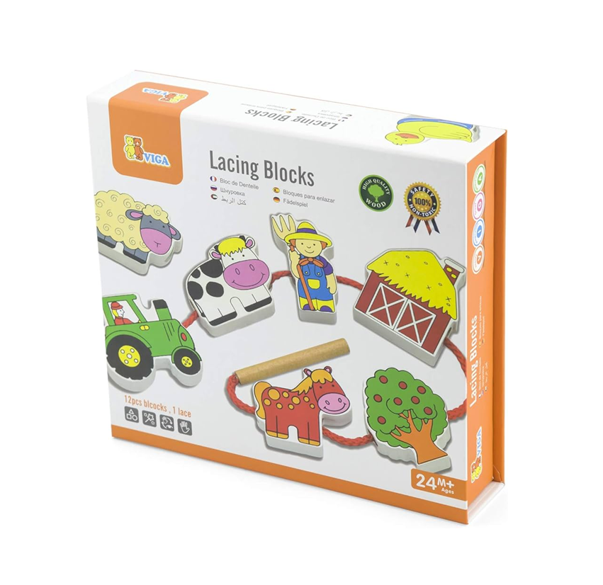 Viga Wooden Farm Lacing Blocks