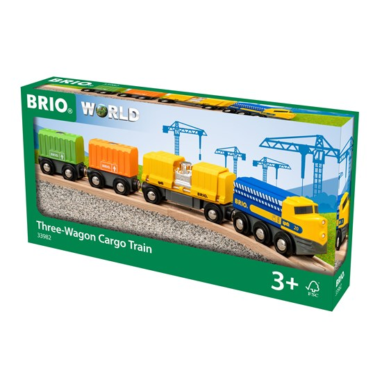 BRIO 33982 Three-Wagon Cargo Train