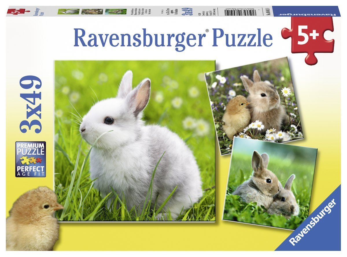 Ravensburger 3 x 49 Piece Cute Bunnies puzzle
