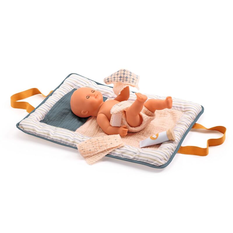 Djeco Pomea Changing Bag Set - baby doll NOT included