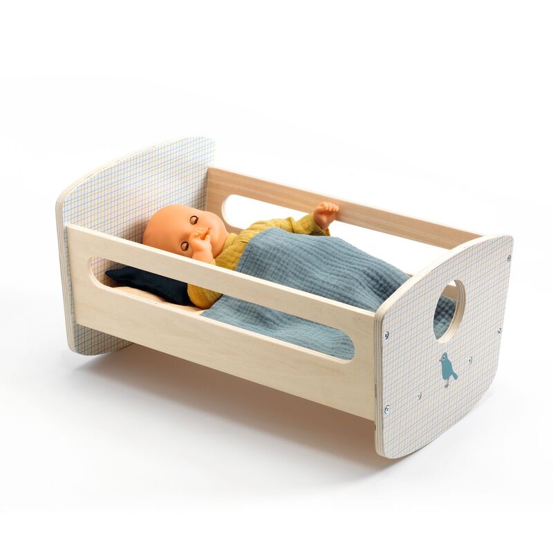 Djeco Pomea Rocking Doll Bed - doll NOT included