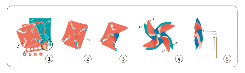 Djeco Do It Yourself Windmills to Create instructions