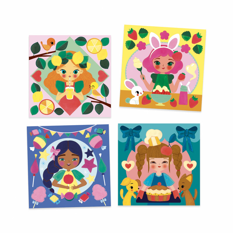 Djeco DJ9659 Snack Time Paint cards