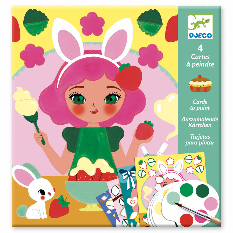 Djeco DJ9659 Snack Time Paint cards