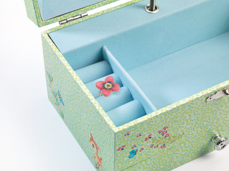 Djeco Fawns Song Musical Jewellery Box ring compartment