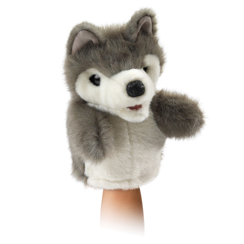 Folkmanis Little Wolf Puppet with hand