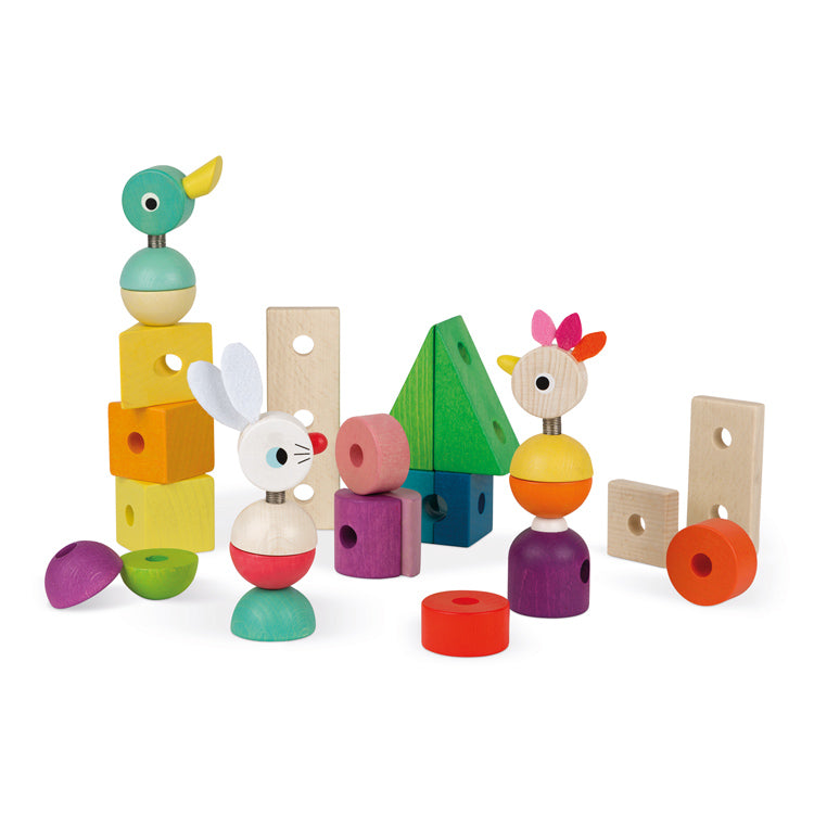 Janod Giant Multicolour Train blocks