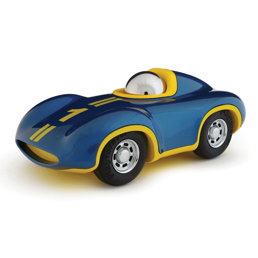Playforever Mini Blue and Yellow Race Car