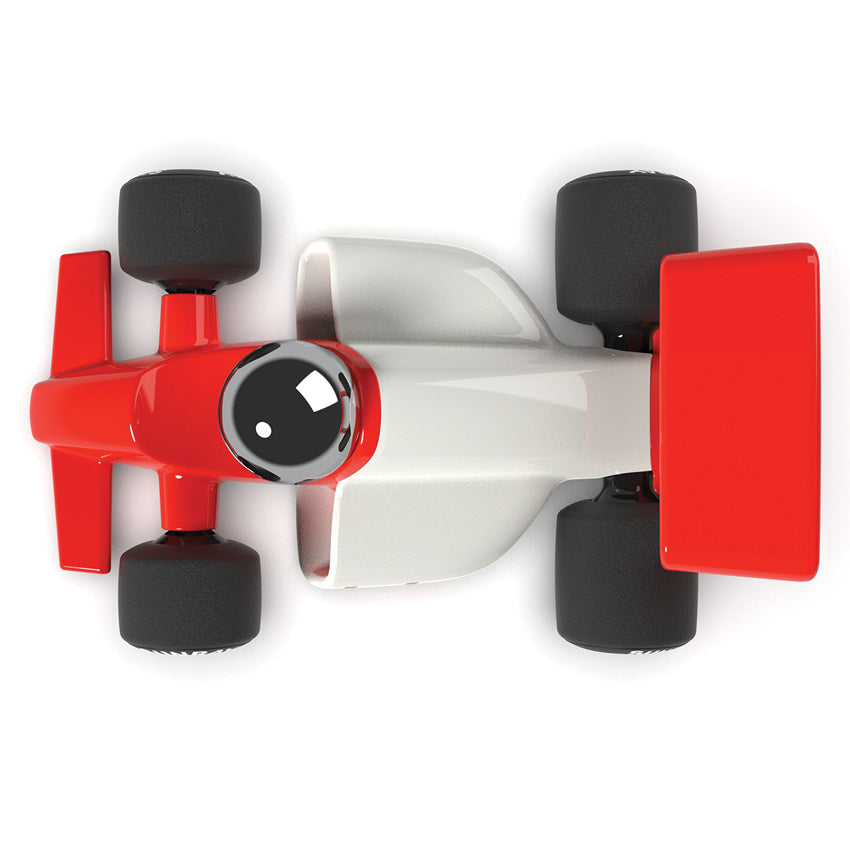 Playforever Turbo Lauper Red White Classic Race Car top view