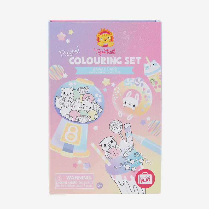 Tiger Tribe Colouring Set Kawaii Cafe Colouring Set box