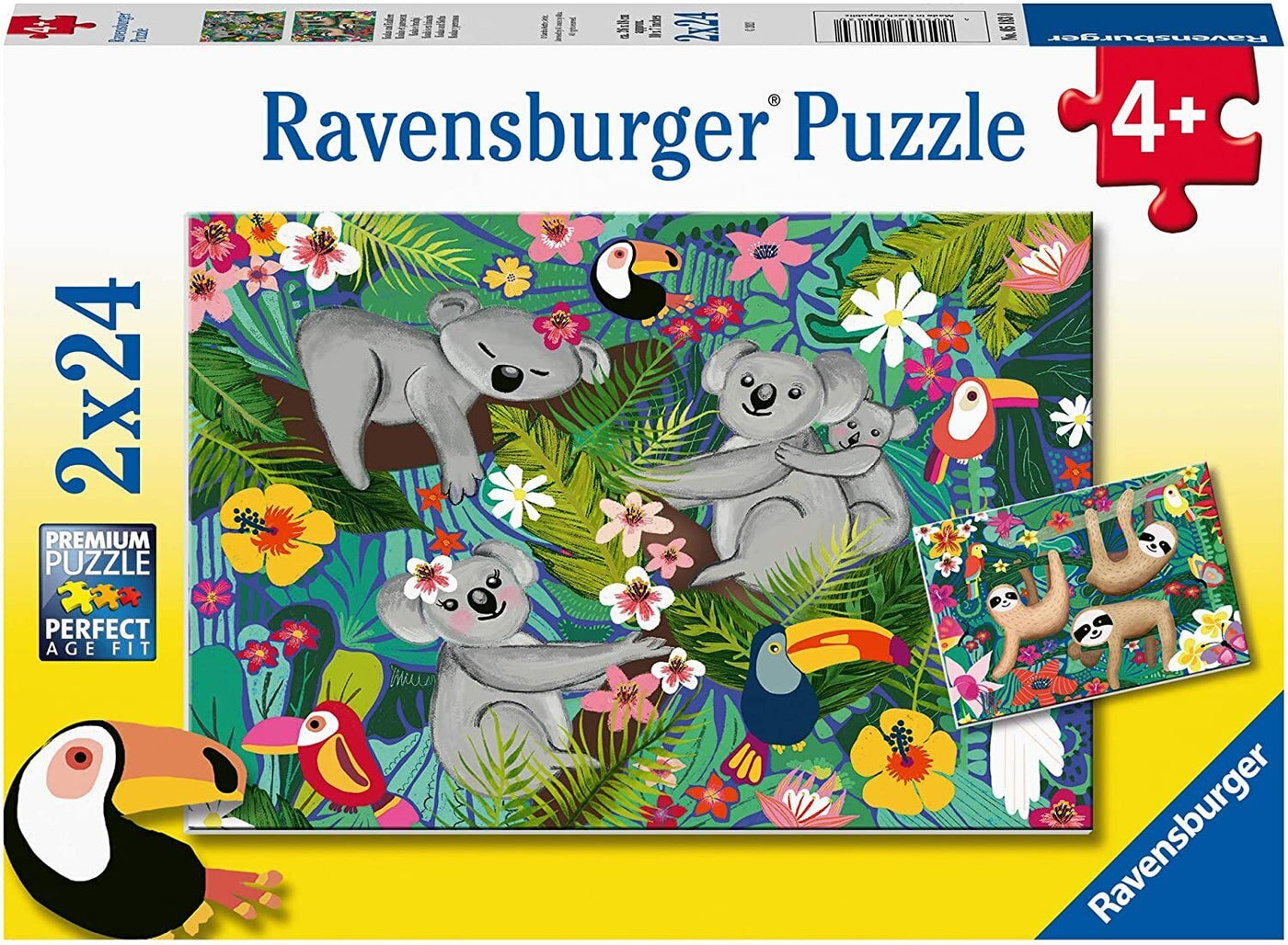 Ravensburger Puzzle 2 x 24 pieces Koalas and Sloths Box