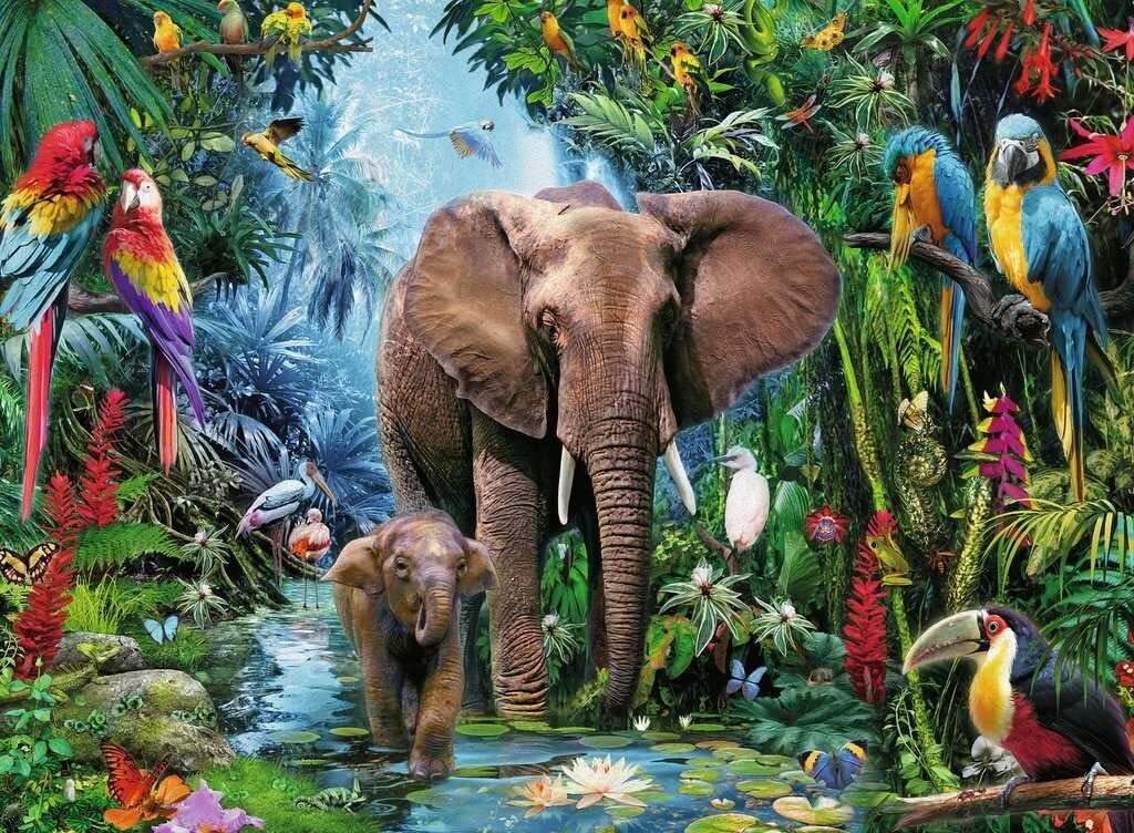 Ravensburger 150 Piece Puzzle  Elephants at the Oasis