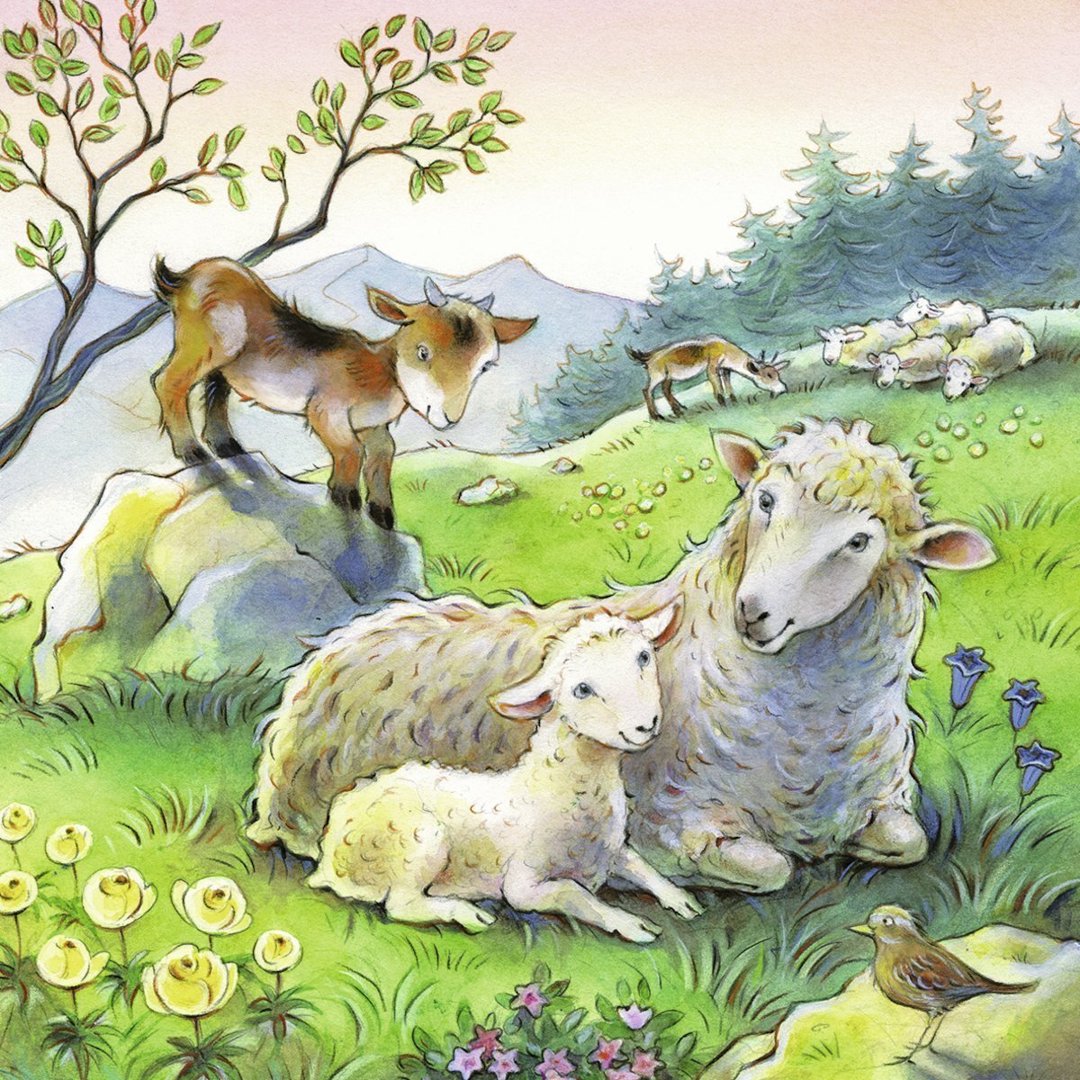 Ravensburger Cuddle Time Sheep and Goat Puzzle
