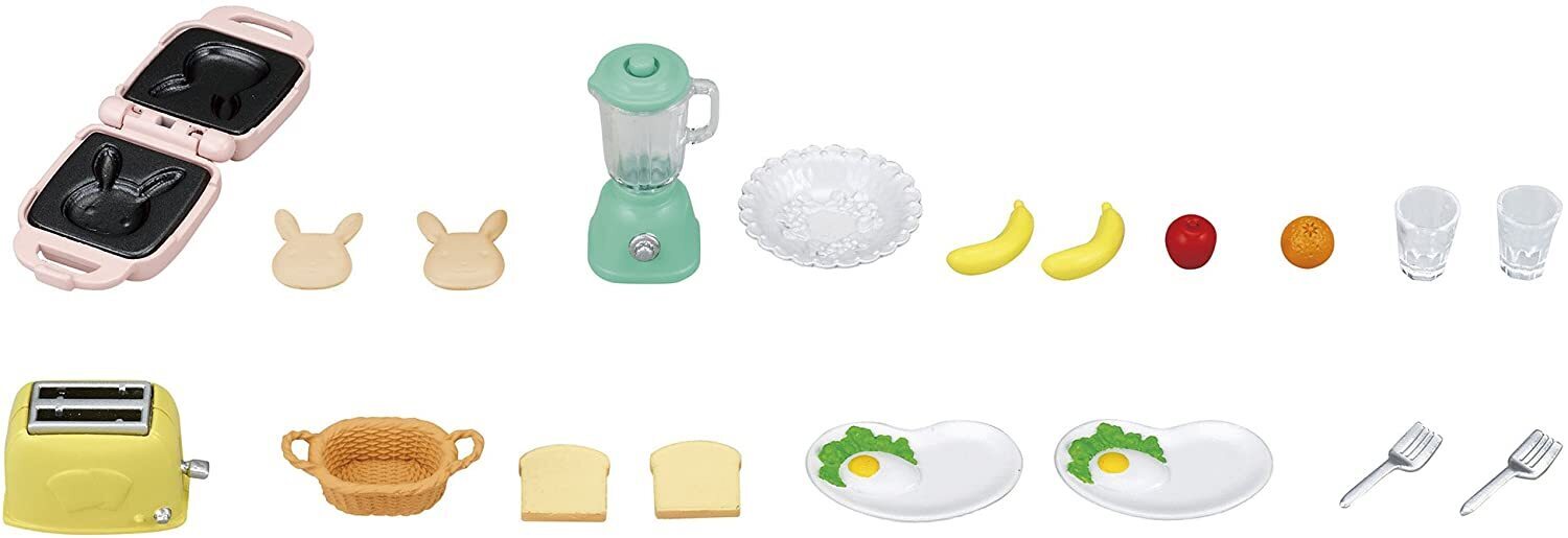 Sylvanian Families 5444 Breakfast Playset contents