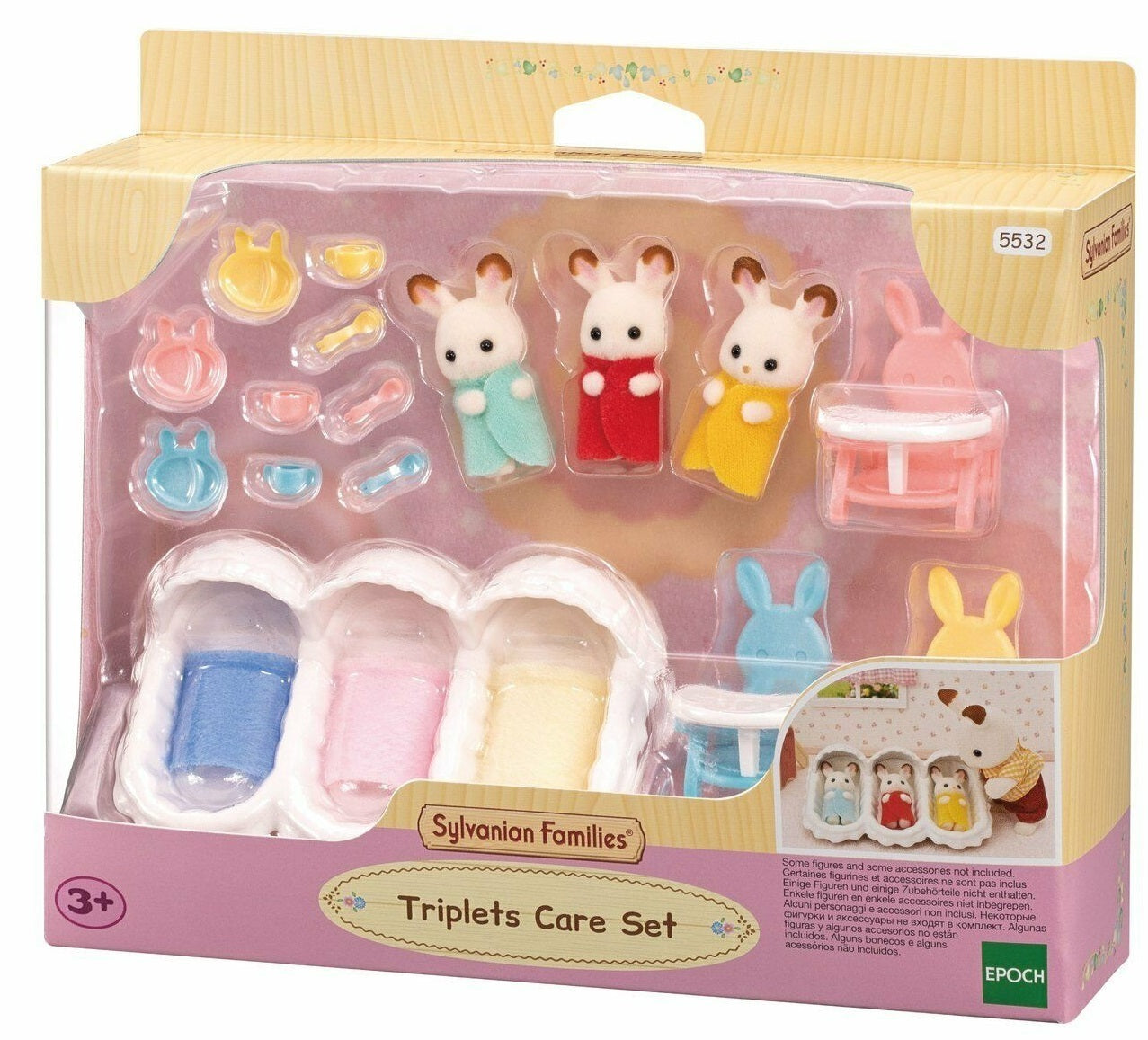 Sylvanian Families 5532 Triplets Care Set in box