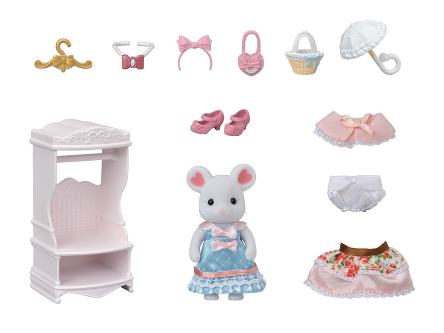 Sylvanian Families 5540 Fashion Play Set Sugar Sweet Collection contents