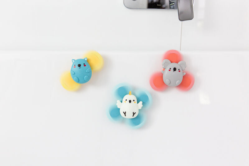 Tiger Tribe Sensory Spinners in bath