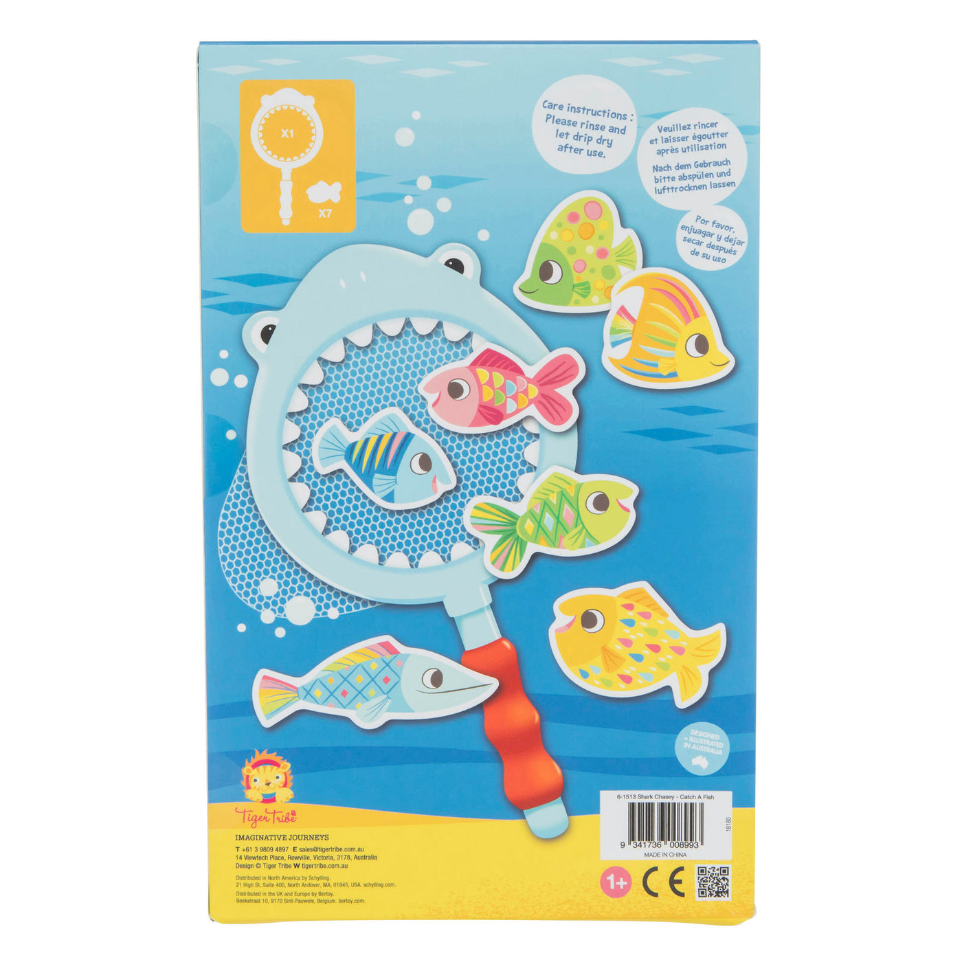 Tiger Tribe Bath Shark Chasey back of box