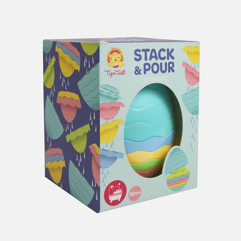 Tiger Tribe Stack and Pour Egg bath toys