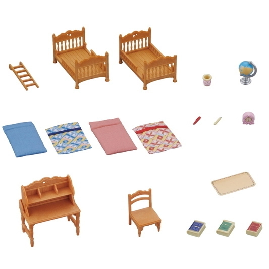 Sylvanian Families 5338 Childrens Bedroom Set contents